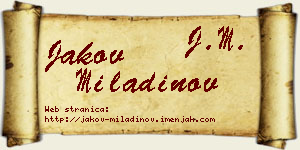 Jakov Miladinov vizit kartica
